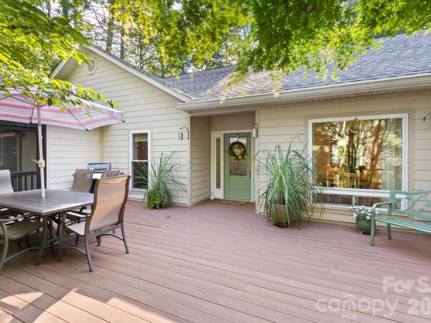 300 Caroline Lane, Pisgah Forest, NC 28768.  MLS# CAR4426646, YatesRealty ID 52453. Large front deck