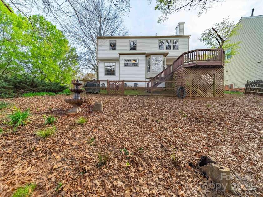 12708 Hollyhock Lane, Huntersville, NC 28078.  MLS# CAR4241322, YatesRealty ID 5246. Back of House