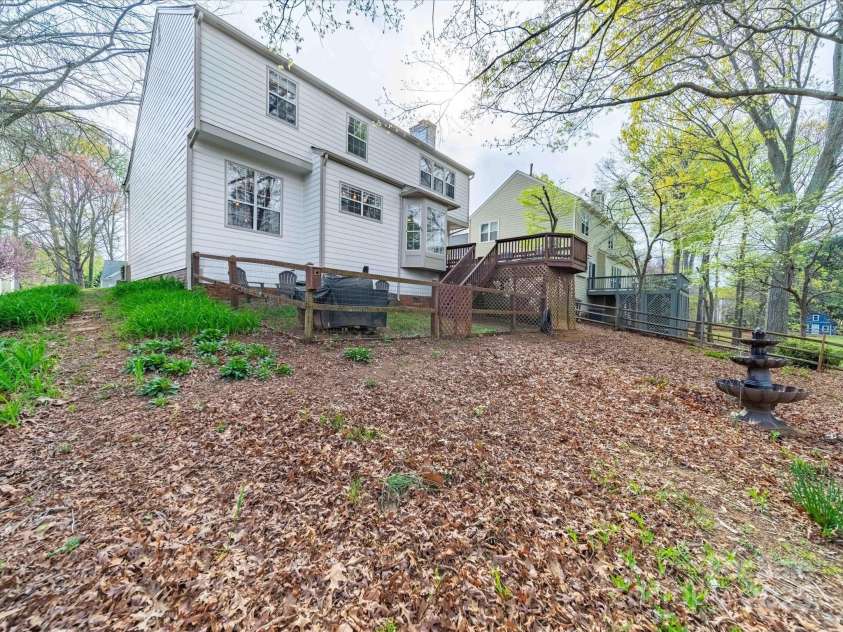 12708 Hollyhock Lane, Huntersville, NC 28078.  MLS# CAR4241322, YatesRealty ID 5246. Back Yard