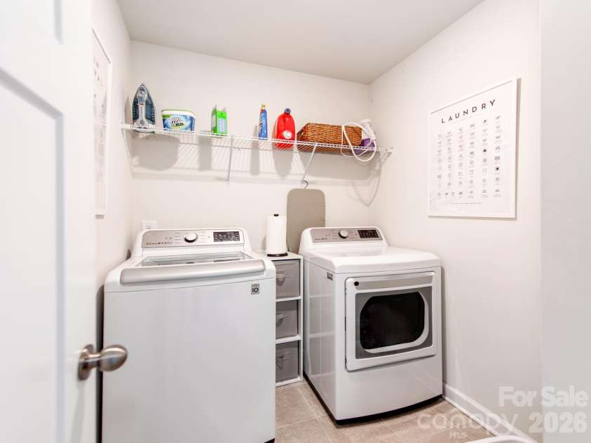 12110 Westbranch Parkway, Davidson, NC 28036.  MLS# CAR4423144, YatesRealty ID 52469. Laundry room upstairs