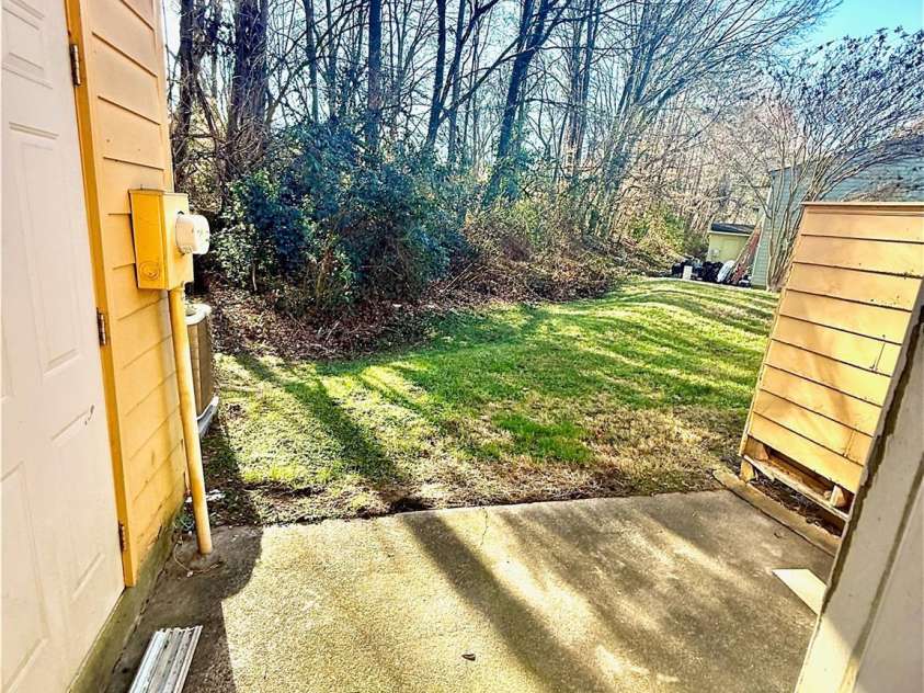3959 Briarhill Drive, Charlotte, NC 28215.  MLS# CAR4214956, YatesRealty ID 5247. Backyard  from Patio view