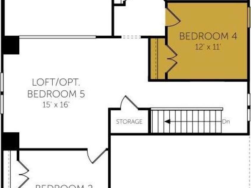 143 Ella Claire Drive, York, SC 29745.  MLS# CAR4187825, YatesRealty ID 5249. 2nd Floor Layout.