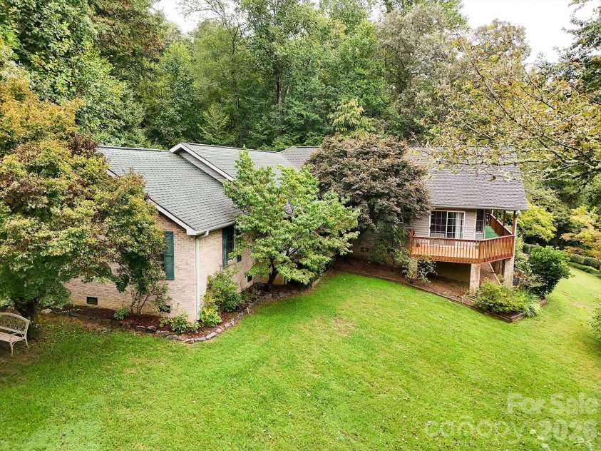 2008 Deep Woods Drive, Hendersonville, NC 28739.  MLS# CAR4424747, YatesRealty ID 52522. Side view.