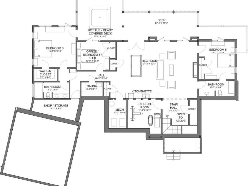 209 Senator Reynolds Road, Asheville, NC 28804.  MLS# CAR4427112, YatesRealty ID 52537. 209 Senator Reynolds Lower Level Floor Plan