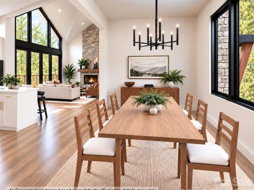 209 Senator Reynolds Road, Asheville, NC 28804.  MLS# CAR4427112, YatesRealty ID 52537. Bright Dining Room (AI-Generated Artist Rendering)