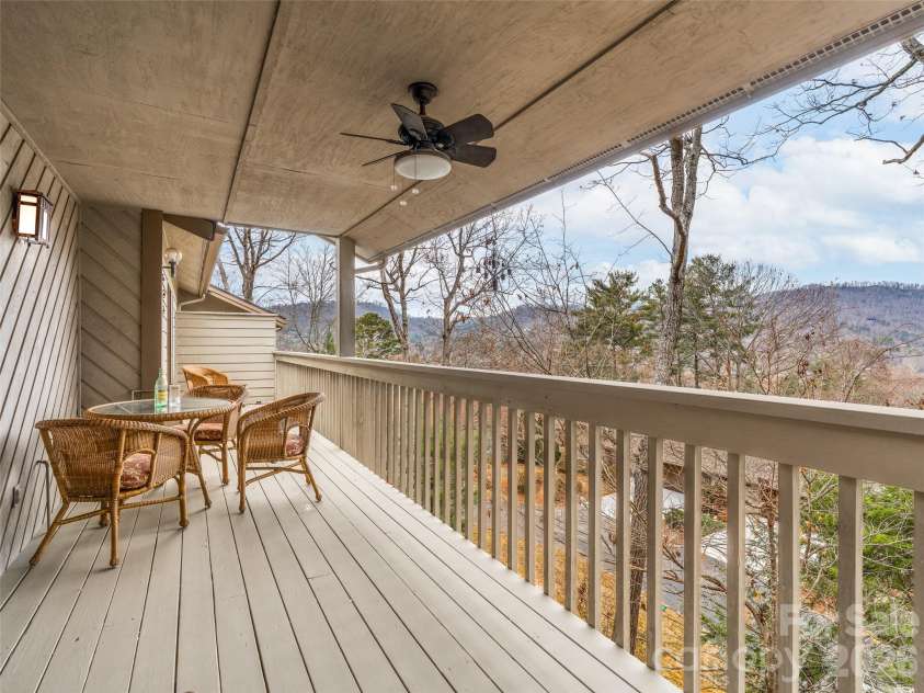 3802 Timber Trail, Asheville, NC 28804.  MLS# CAR4331824, YatesRealty ID 5254. Expansive Deck with mountain views
