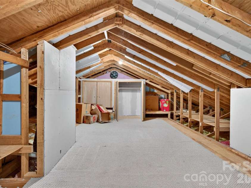 18 Cedarwood Trail, Asheville, NC 28803.  MLS# CAR4427783, YatesRealty ID 52549. Large attic storage space