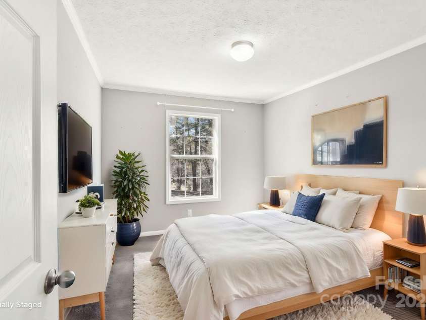 296 Sentelle Lane, Hendersonville, NC 28739.  MLS# CAR4226674, YatesRealty ID 5255. Bedroom 2 Virtually Staged