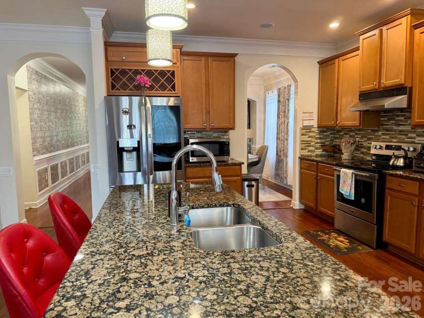 6603 Burkwood Court, Harrisburg, NC 28075.  MLS# CAR4427769, YatesRealty ID 52552. Kitchen