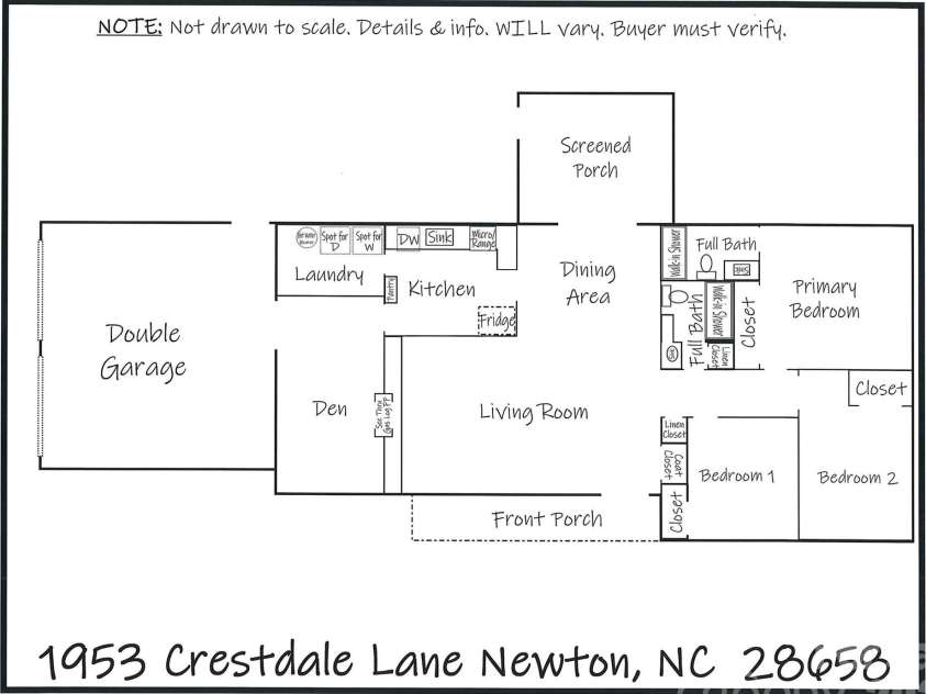 1953 Crestdale Lane, Newton, NC 28658.  MLS# CAR4426464, YatesRealty ID 52554. 