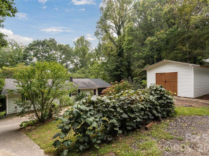 101 Guffey Mountain Road, Fairview, NC 28730.  MLS# CAR4426718, YatesRealty ID 52584. View from upper parking area