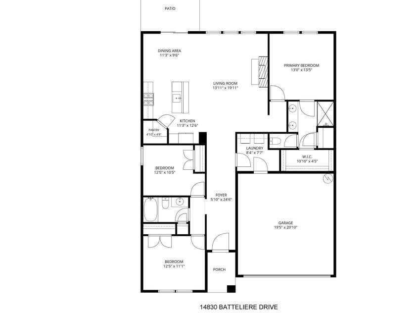 14830 Batteliere Drive, Charlotte, NC 28278.  MLS# CAR4424423, YatesRealty ID 52604. 14830 Batterliere Drive Floor Plan