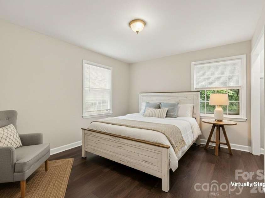 502 Plantation Road, Lancaster, SC 29720.  MLS# CAR4426639, YatesRealty ID 52636. Quiet corner with tree views in a room to unwind (Bedroom 3 Virtually Staged)