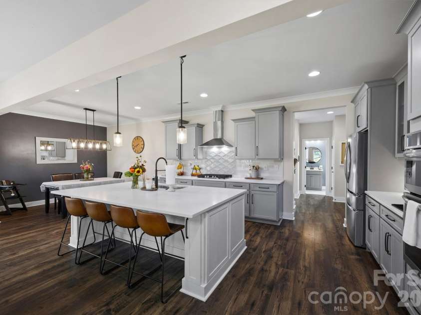 2665 Umberger Road, Cleveland, NC 27013.  MLS# CAR4425571, YatesRealty ID 52643. Huge island in custom kitchen with bar seating