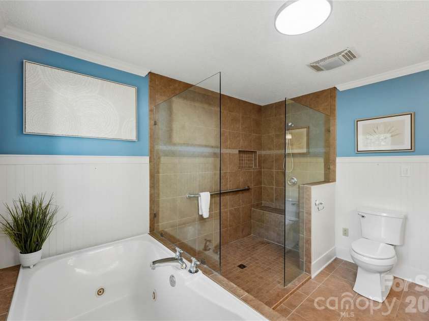 3007 Plentywood Drive, Matthews, NC 28105.  MLS# CAR4425834, YatesRealty ID 52650. Primary Bathroom