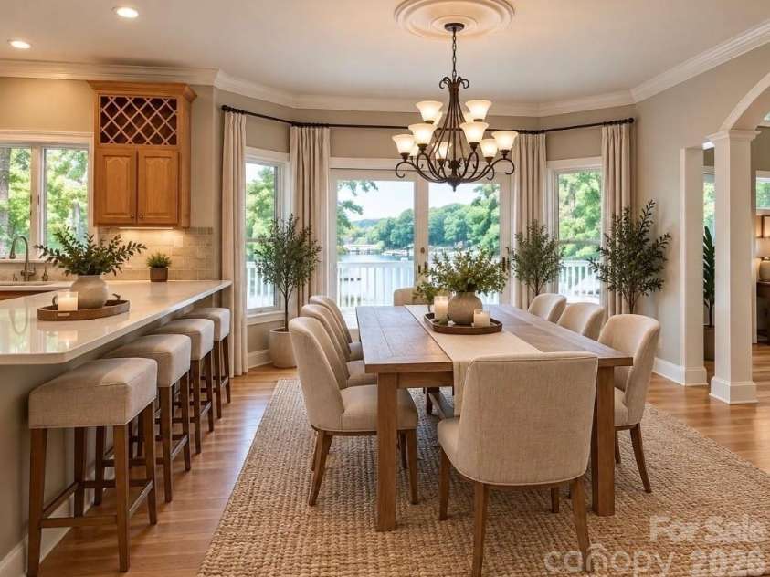140 Holt Lane, Mooresville, NC 28117.  MLS# CAR4424635, YatesRealty ID 52690. Virtually staged dining area.