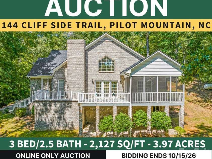 144 Cliff Side Trail, Pilot Mountain, NC 27041.  MLS# CAR4428183, YatesRealty ID 52760. 