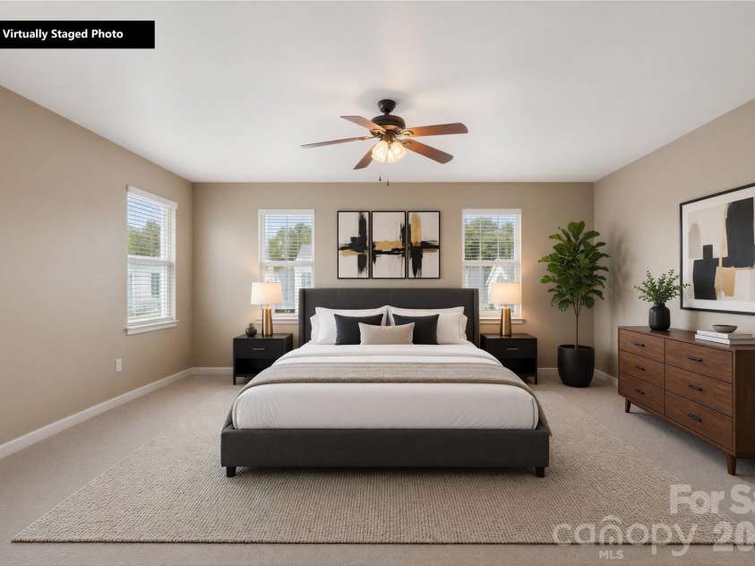 12859 Clydesdale Drive, Midland, NC 28107.  MLS# CAR4428177, YatesRealty ID 52785. Virtually staged 2nd primary bedroom