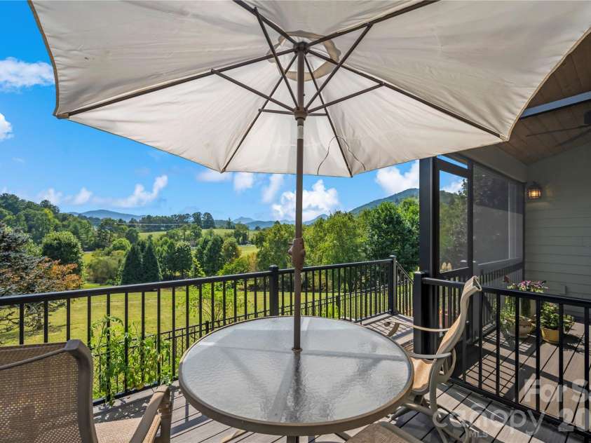 27 Dreambird Drive, Leicester, NC 28748.  MLS# CAR4424552, YatesRealty ID 52857. Back porch views