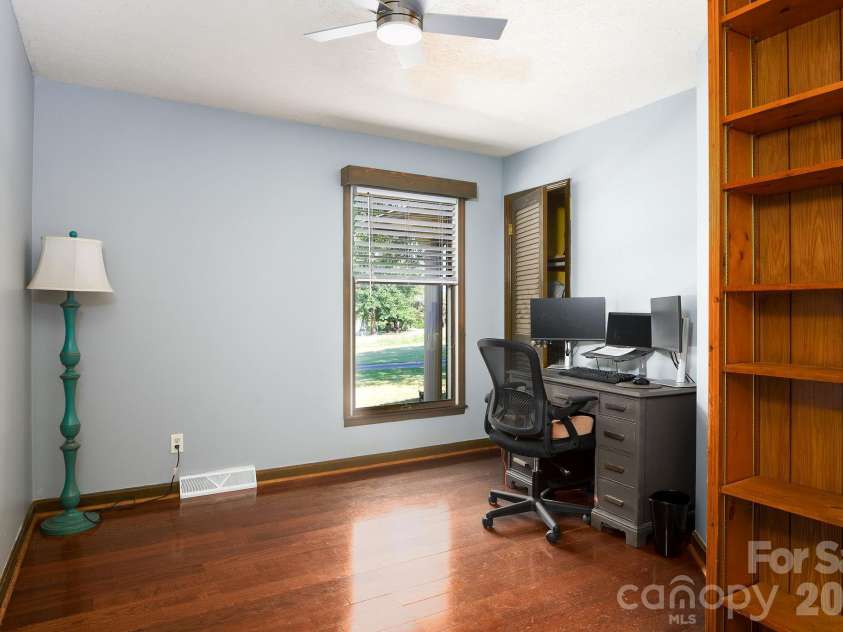 3910 Fallston Road, Shelby, NC 28150.  MLS# CAR4427337, YatesRealty ID 52858. Third bedroom with built in shelves