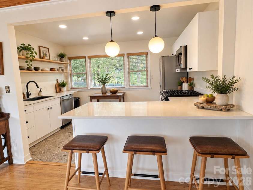126 Stradley Mountain Road, Asheville, NC 28806.  MLS# CAR4428453, YatesRealty ID 52898. Beautifully updated kitchen
