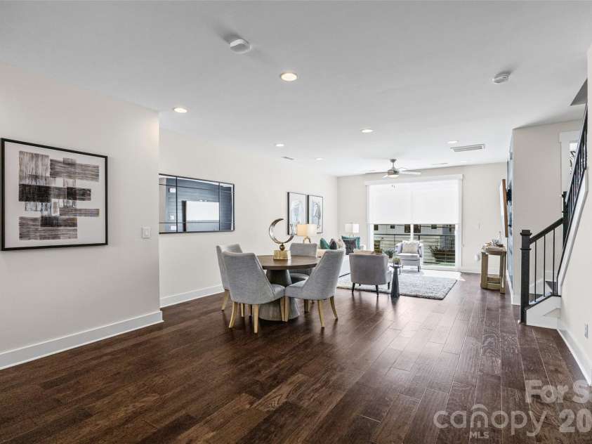 1229 Lomax Avenue, Charlotte, NC 28211.  MLS# CAR4427247, YatesRealty ID 52943. 2nd FL: Open Dining space between kitchen and living room
