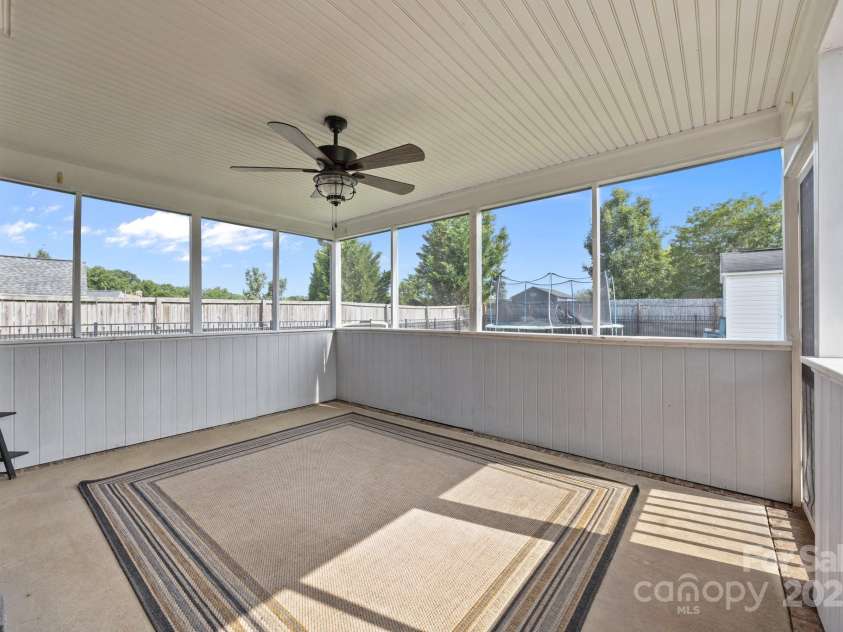 3419 Brickyard Lane, Midland, NC 28107.  MLS# CAR4266112, YatesRealty ID 5296. Screened in sunroom