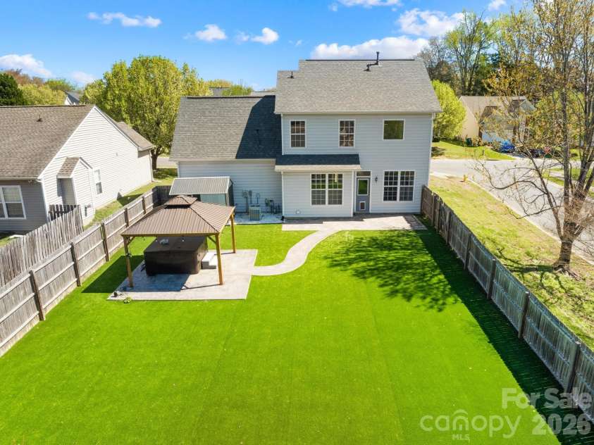 8805 Firestreak Drive, Charlotte, NC 28216.  MLS# CAR4359564, YatesRealty ID 5296. Backyard