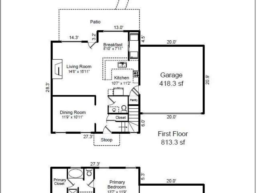 8805 Firestreak Drive, Charlotte, NC 28216.  MLS# CAR4359564, YatesRealty ID 5296. Floor Plan