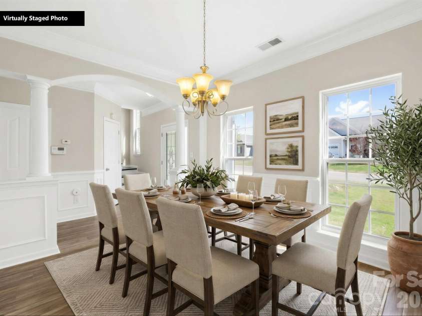 8805 Firestreak Drive, Charlotte, NC 28216.  MLS# CAR4359564, YatesRealty ID 5296. Virtually Staged Dining Room