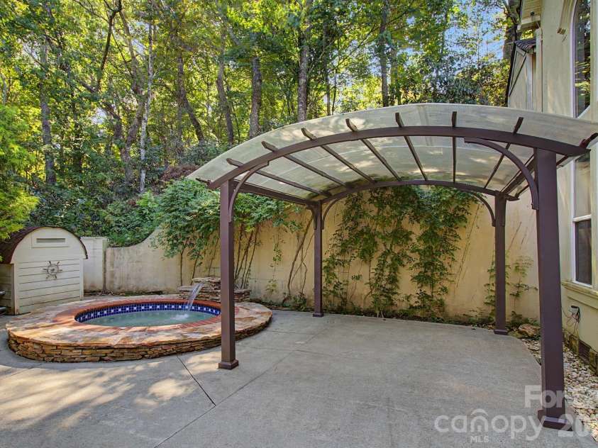 6 Kit Court, Fletcher, NC 28732.  MLS# CAR4421367, YatesRealty ID 53002. Back patio
