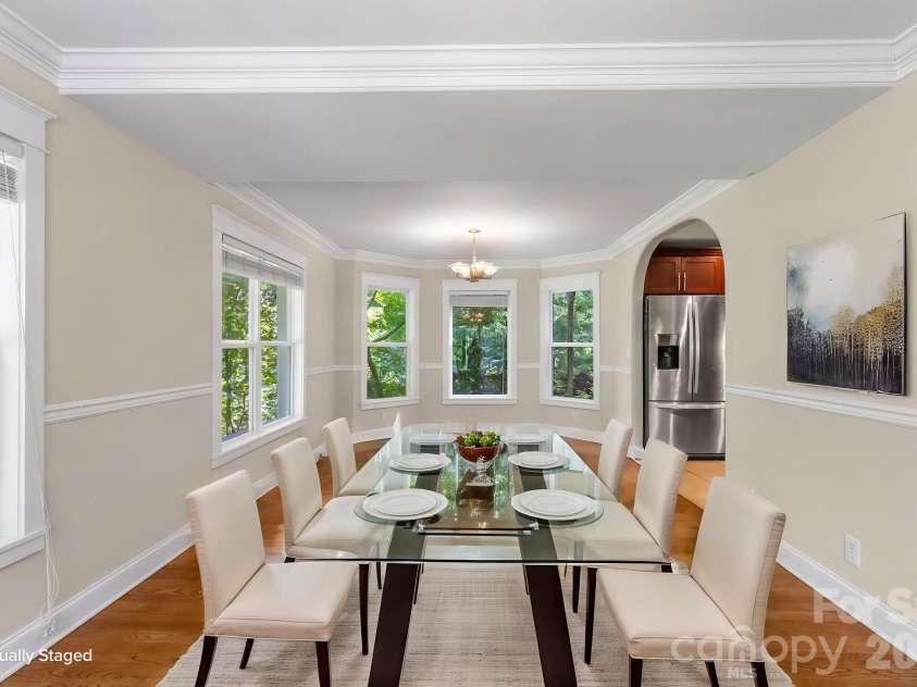 6 Kit Court, Fletcher, NC 28732.  MLS# CAR4421367, YatesRealty ID 53002. Dining room (staged)