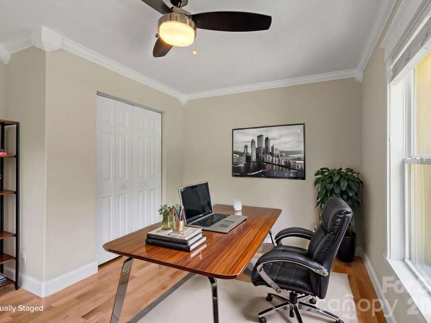 6 Kit Court, Fletcher, NC 28732.  MLS# CAR4421367, YatesRealty ID 53002. Office (staged)