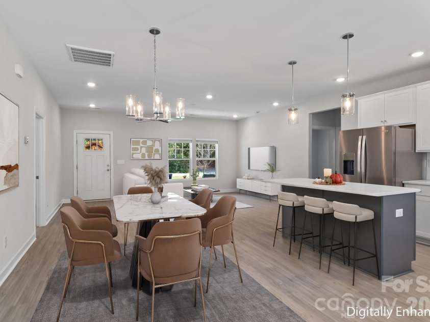 916 Westminster Drive, Statesville, NC 28677.  MLS# CAR4428276, YatesRealty ID 53016. Virtual staging; kitchen, dining