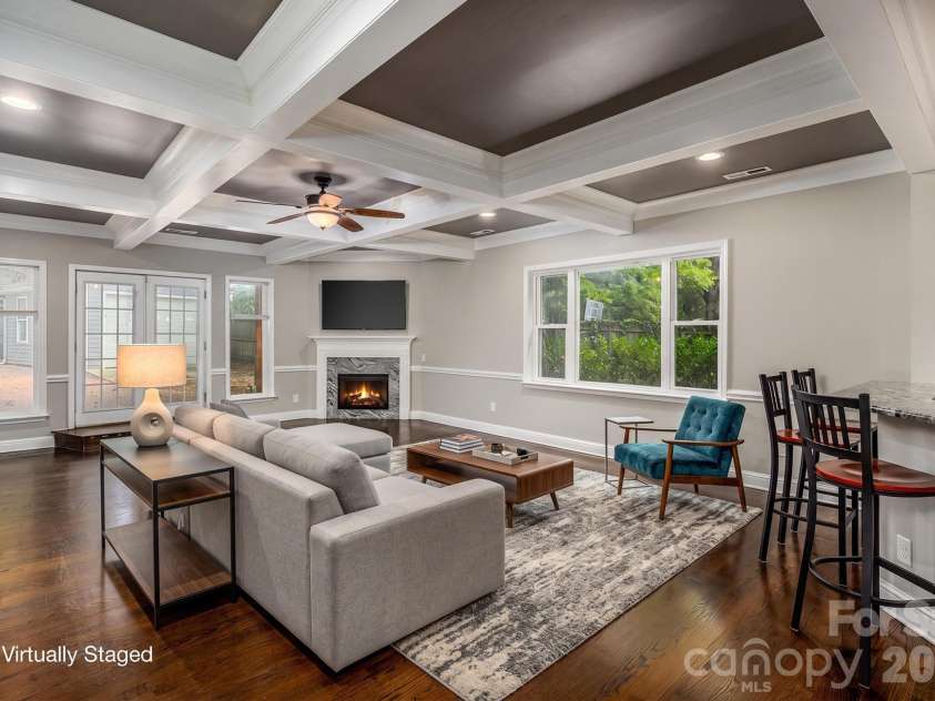 519 Union Street, Concord, NC 28025.  MLS# CAR4427922, YatesRealty ID 53019. Virtually Staged Great Room