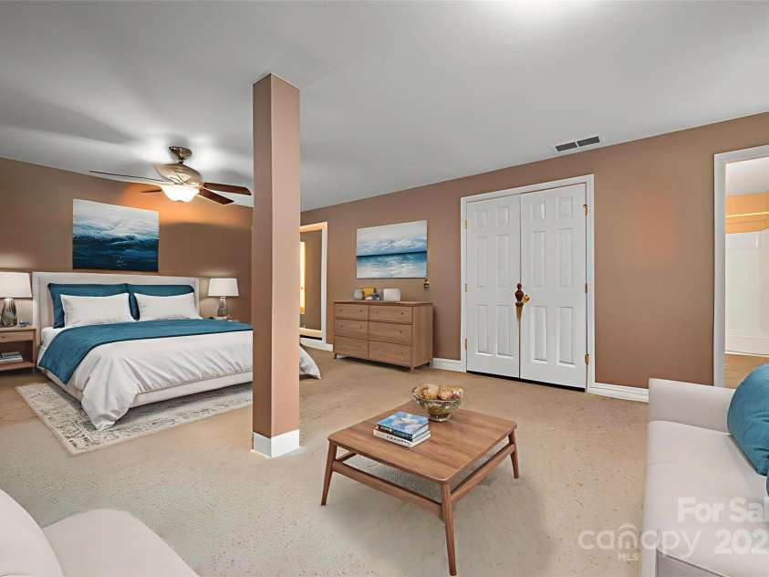 85 Laurel Creek Drive, Asheville, NC 28803.  MLS# CAR4240999, YatesRealty ID 5308. Below grade bonus room plus bathroom (approximately 596 square feet)