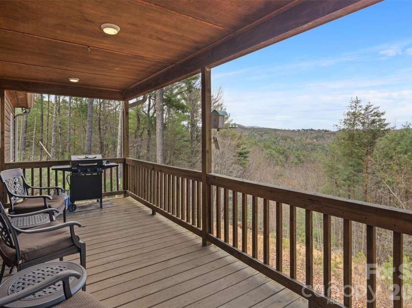 128 Deer Antler Drive, Purlear, NC 28665.  MLS# CAR4360254, YatesRealty ID 5309. Back Porch
