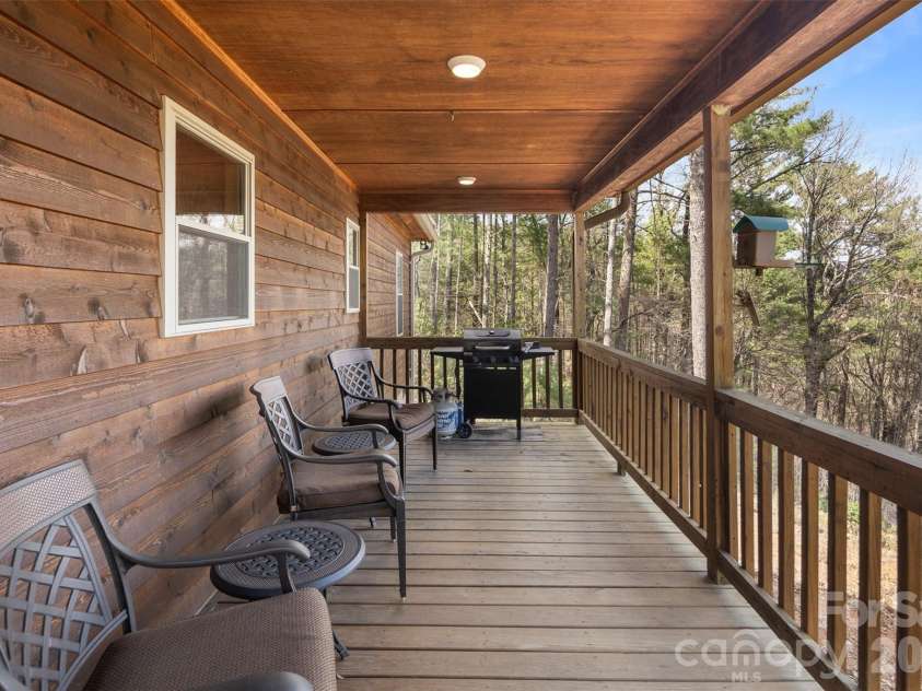 128 Deer Antler Drive, Purlear, NC 28665.  MLS# CAR4360254, YatesRealty ID 5309. Back Porch