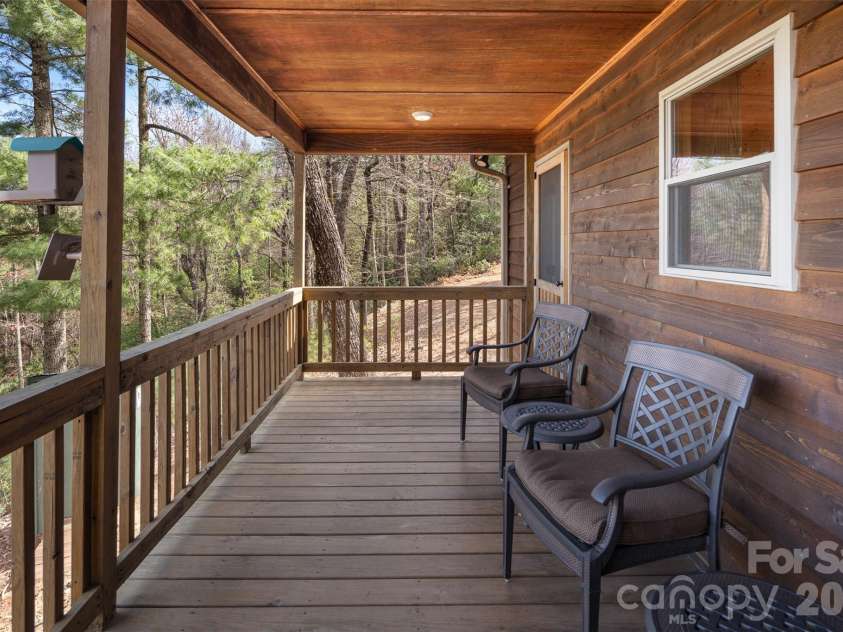 128 Deer Antler Drive, Purlear, NC 28665.  MLS# CAR4360254, YatesRealty ID 5309. Back Porch