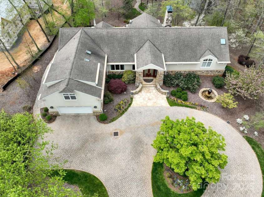 345 Porters Glen None, New London, NC 28127.  MLS# CAR4241295, YatesRealty ID 5309. Aerial Front View of Home