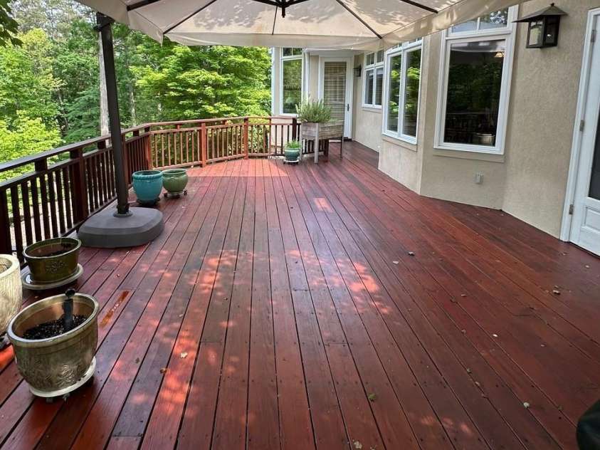 345 Porters Glen None, New London, NC 28127.  MLS# CAR4241295, YatesRealty ID 5309. Rear Main Level Deck