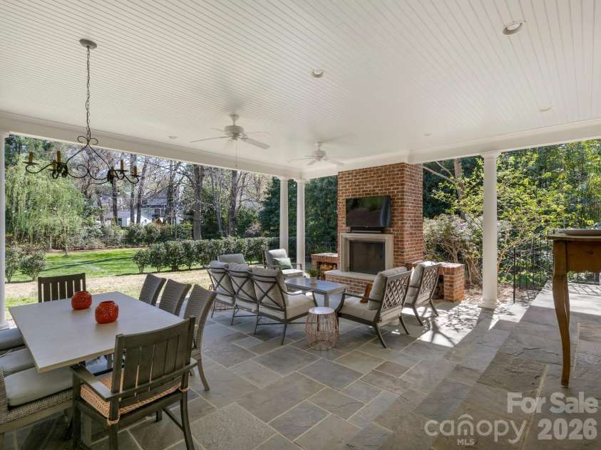 1413 Andover Road, Charlotte, NC 28211.  MLS# CAR4353850, YatesRealty ID 5317. Covered Terrace 
