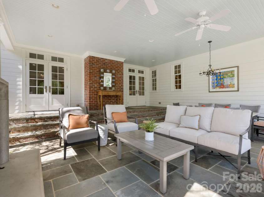 1413 Andover Road, Charlotte, NC 28211.  MLS# CAR4353850, YatesRealty ID 5317. Covered Terrace 