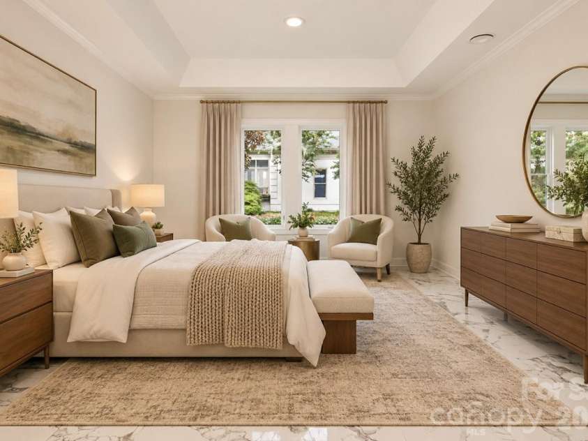 5235 Haynes Hall Place, Charlotte, NC 28270.  MLS# CAR4428075, YatesRealty ID 53175. Primary Suite Virtually Staged