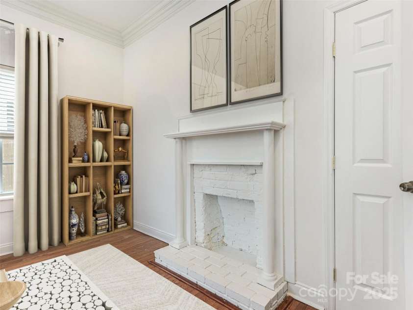 1921 Union Street, Charlotte, NC 28205.  MLS# CAR4222897, YatesRealty ID 5320. Front bedroom - virtually staged as living area to show layout