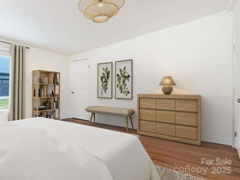 1921 Union Street, Charlotte, NC 28205.  MLS# CAR4222897, YatesRealty ID 5320. Primary bedroom - virtually staged to show layout