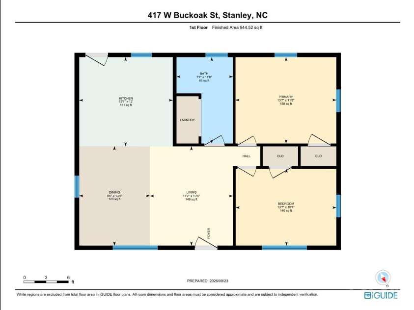 417 Buckoak Street, Stanley, NC 28164.  MLS# CAR4427888, YatesRealty ID 53215. 