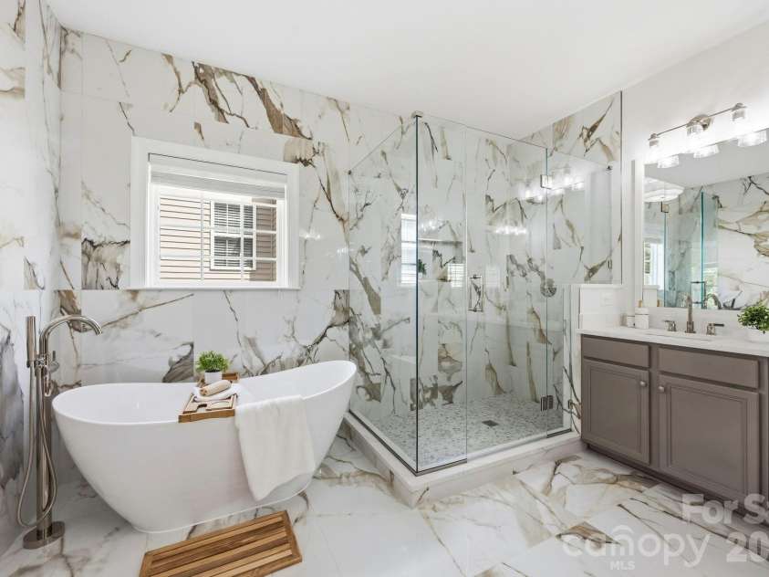 1268 Saint Johns Avenue, Stallings, NC 28104.  MLS# CAR4422083, YatesRealty ID 53269. Primary Bath