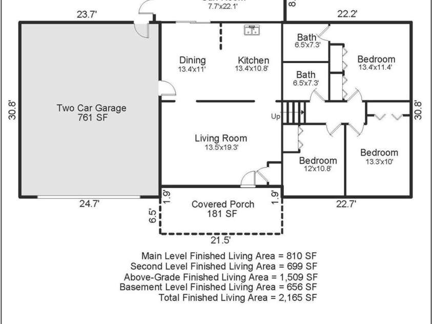 106 Mohican Trail, East Flat Rock, NC 28726.  MLS# CAR4427684, YatesRealty ID 53292. Floor plan