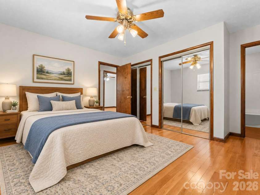106 Mohican Trail, East Flat Rock, NC 28726.  MLS# CAR4427684, YatesRealty ID 53292. Staged Primary Suite